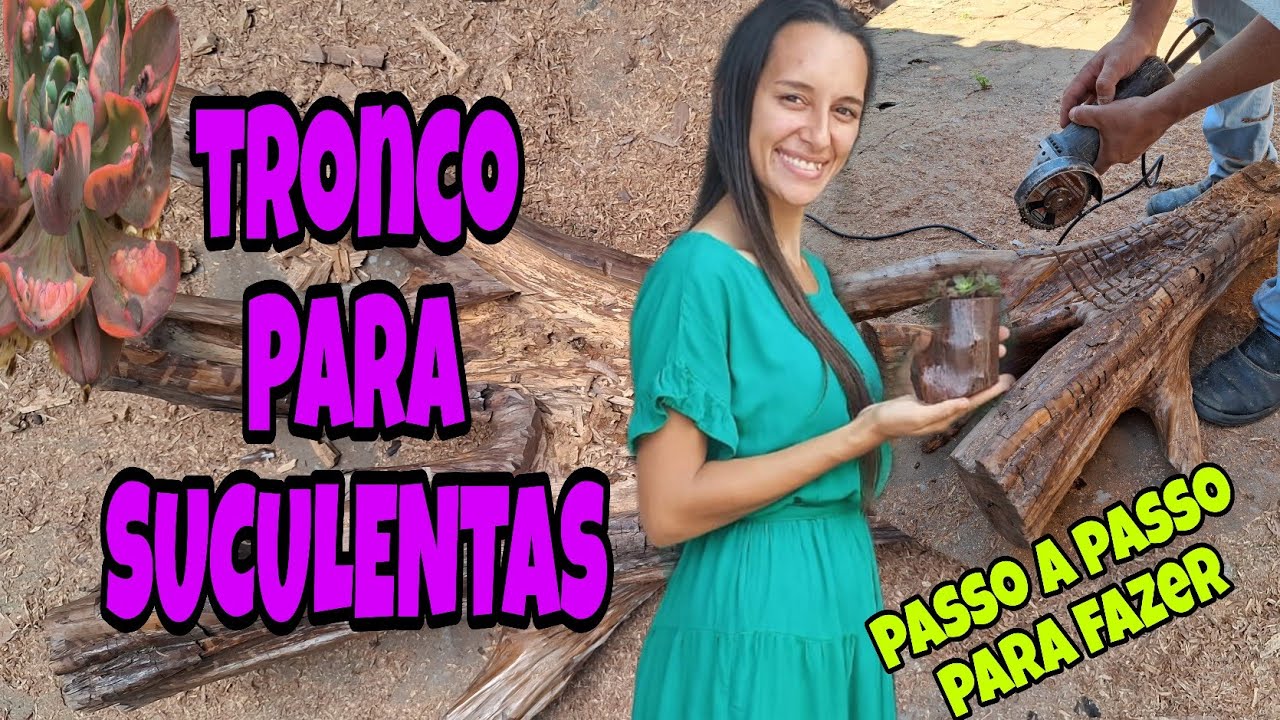 VASO RÚSTICO de MADEIRA para  SUCULENTAS 