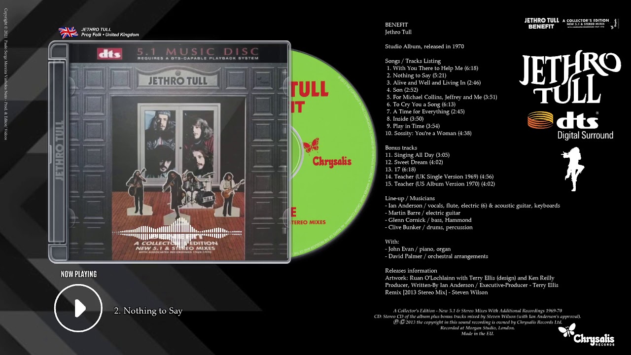 Jethro Tull &bull; Benefit &bull; 1970 &bull; Remix &bull; 2013 &bull; DTS 5.1 Steven Wilson