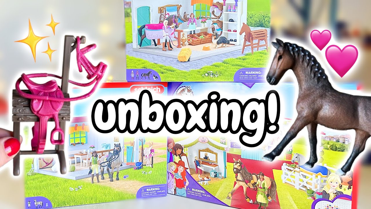 HUGE Schleich UNBOXING! Horse Show, Tack Shop, and Store!