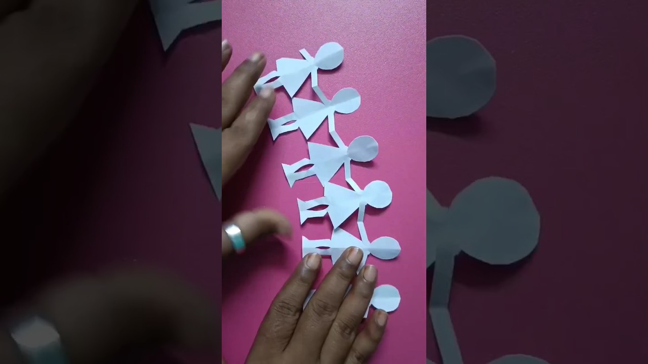 DIY Dancing Girls | 2 Minutes Craft | Paper Cutting | 