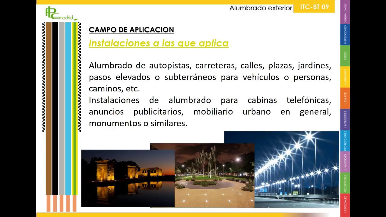 Videoteca del REBT - ITC BT 09. Resumen