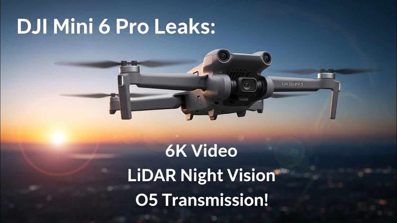 Утечка информации о DJI Mini 6 Pro: видео 6K, ночное видение LiDAR и передача данных O5!