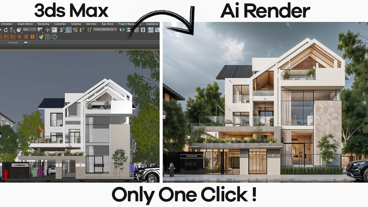 Turn a 3ds Max Screenshot Into a Gorgeous Render FAST! (ReRenderAI Tutorial)