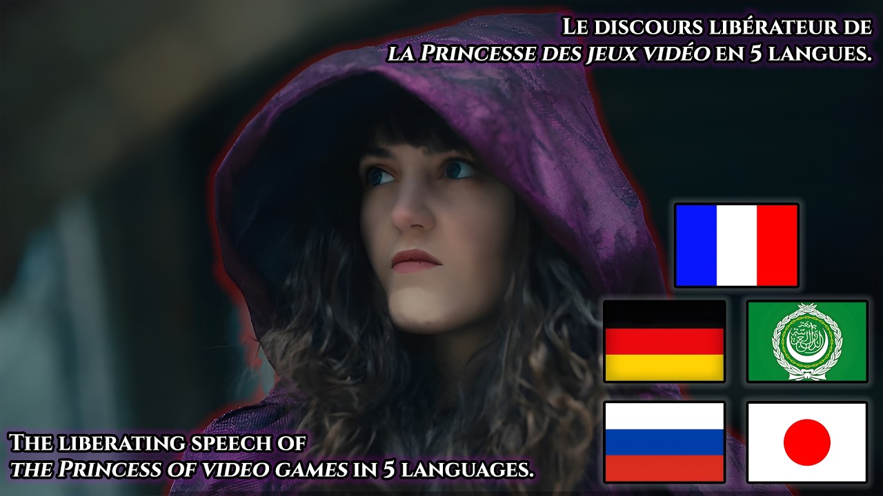 @joueurdugrenier  Le Discours libérateur de La Princesse des Jeux vidéo en 5 langues.