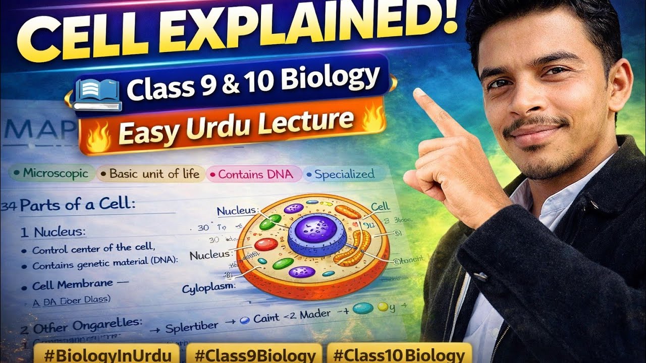 Cell Structure & Functions | Biology in Urdu | Easy