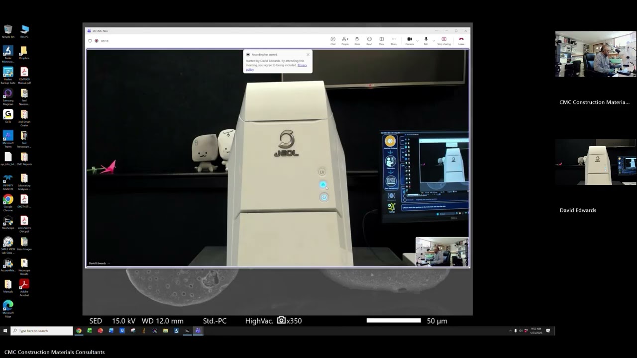 JEOL Neoscope 7000 Session Jan 2026