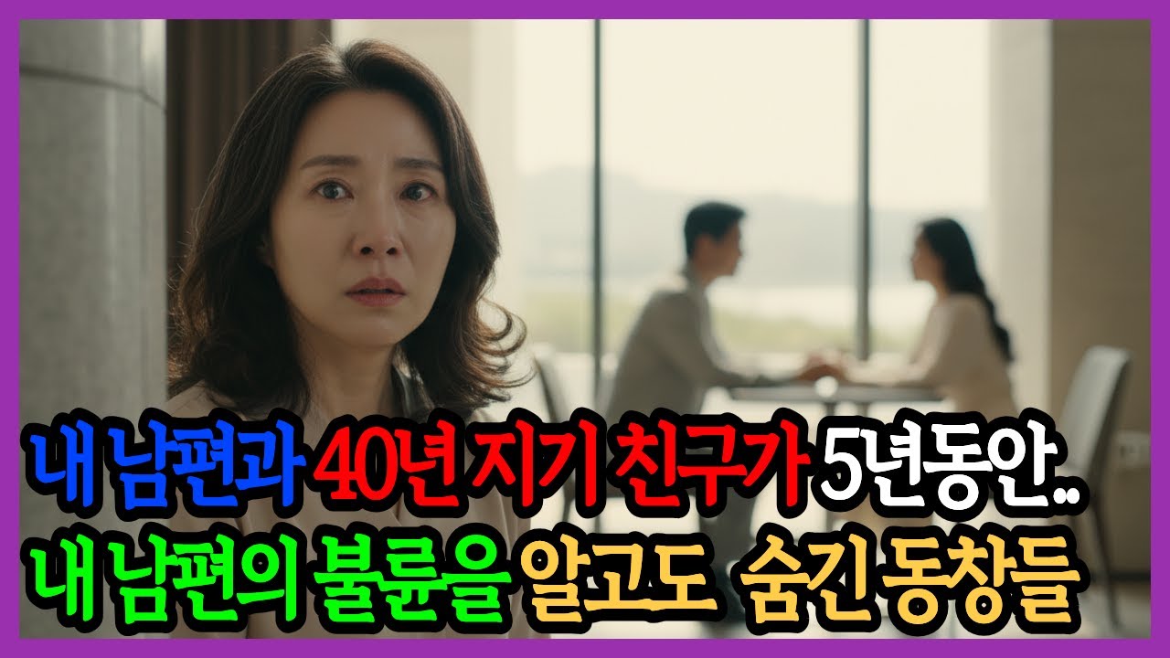 내 남편과 40년 지기 친구가 5년동안..내 남편의 불륜을 알고도  숨긴 동창들