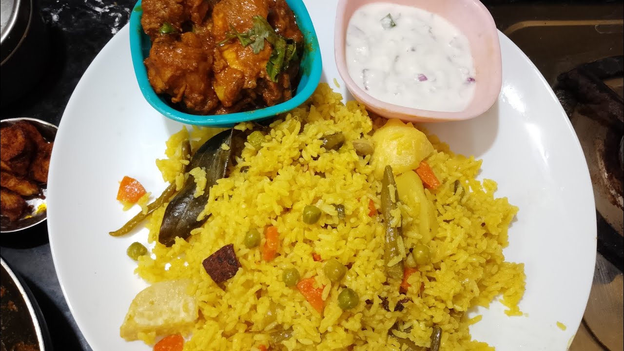 Bagara rice with chicken curry recipe video||@simplyvijjijaya 