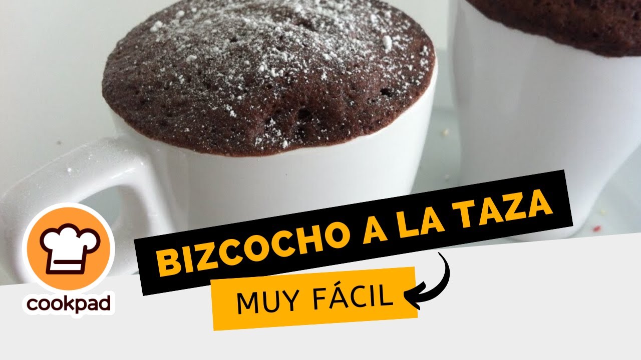 Bizcocho a la taza ♥ más fácil imposible ♥ Recetas de bizcochos en microondas