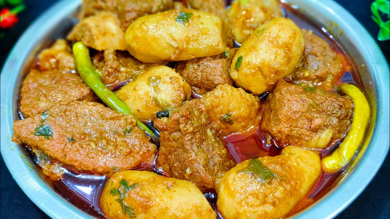 Eid Special: Shorbe Wala Arvi Gosht | Degi Gosht Ka Salan | Aloo Gosht Recipe | Arvi Gosht Recipe