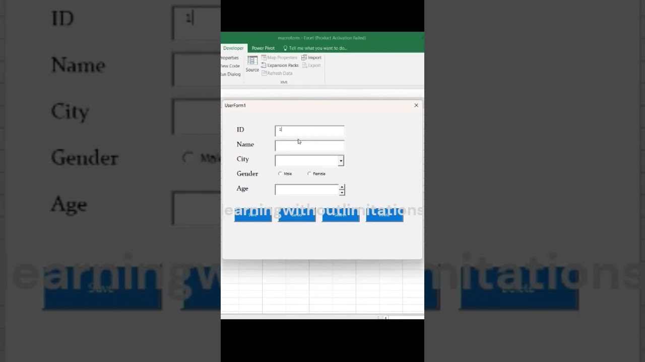 Autogenerate ID IN USERFORM EXCEL VBA #ytshorts #youtubeshorts #shorts #shortsvideo #exceltips