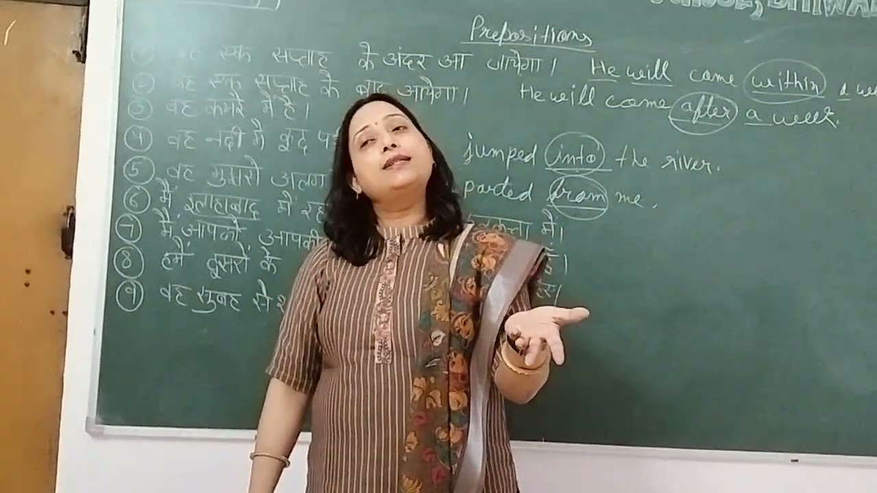 Prepositions #translating sentences Hindi to  English 