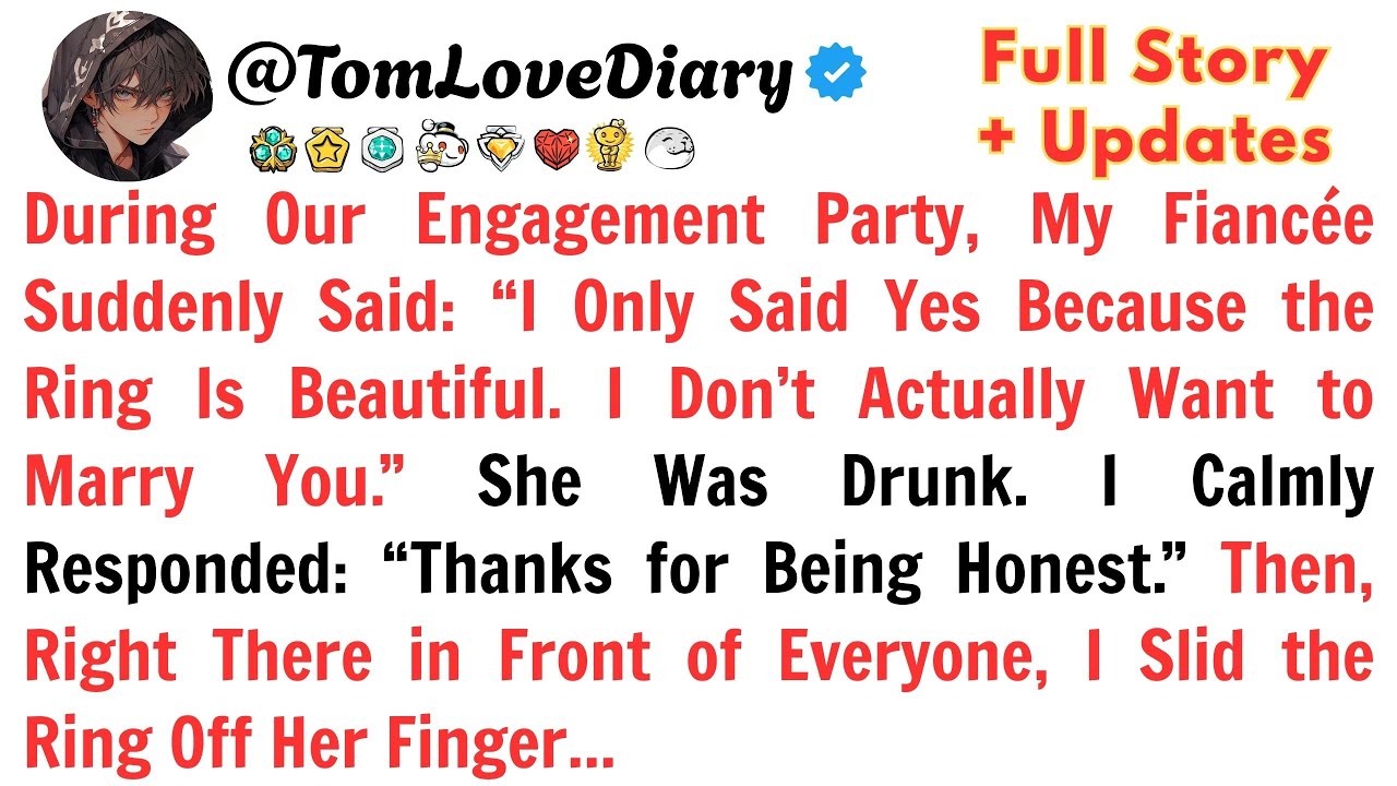 During Our Engagement Party, My Fiancée Suddenly Said: “I Only Said Yes Because the Ring Is...