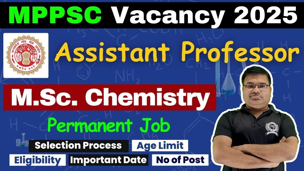 MPPSC Assistant Professor Recruitment 2026 For MSc Chemistry Students | With NET