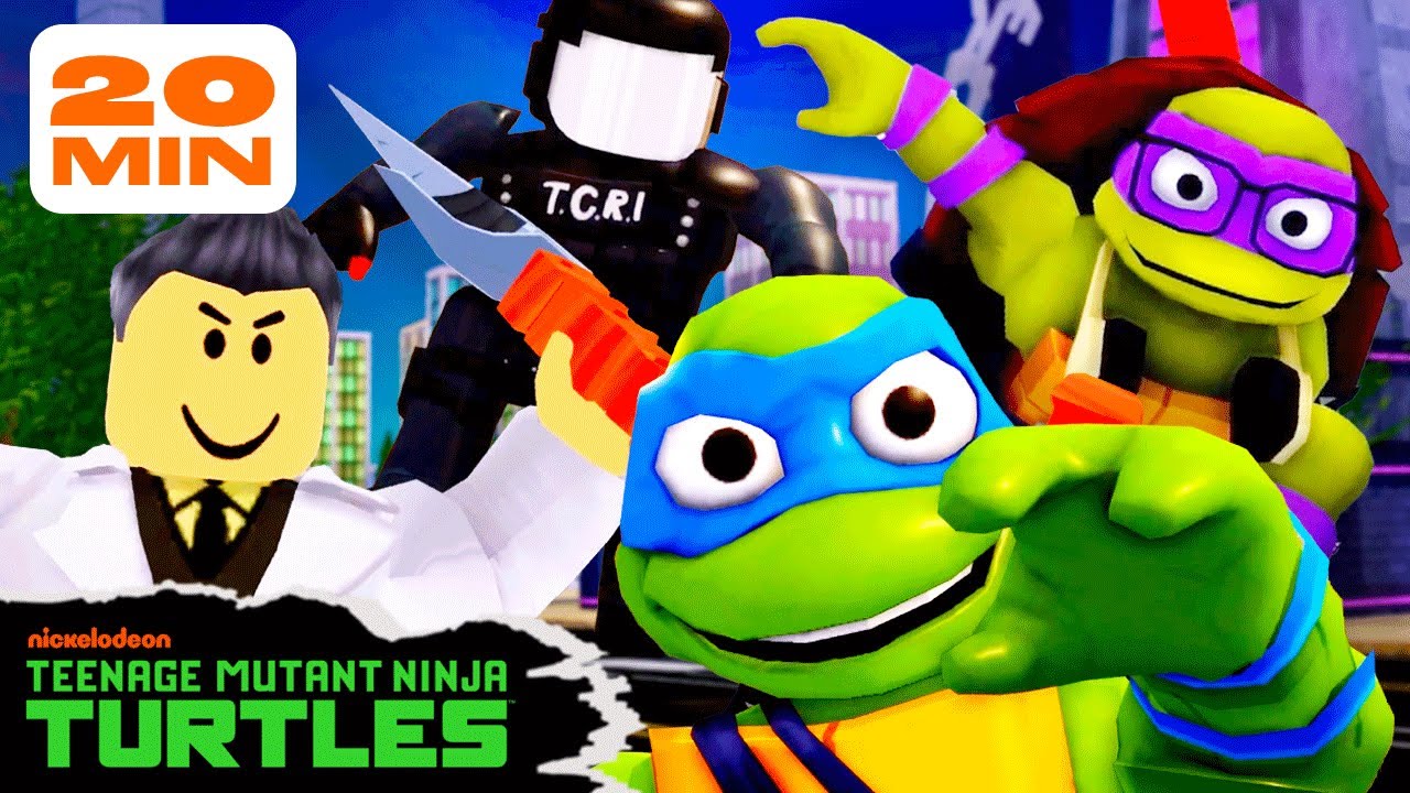 TMNT Scenes Recreated as ROBLOX Video Games! | 20 Minute Compilation | Teenage Mutant Ninja Turtles