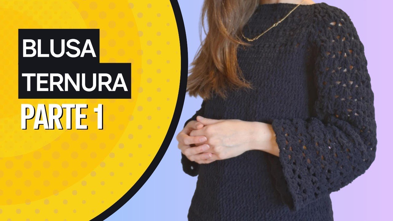 BLUSA TERNURA (Top Down em Crochê) | PARTE 1 - PRIMEIRO VÍDEO DO CANAL!