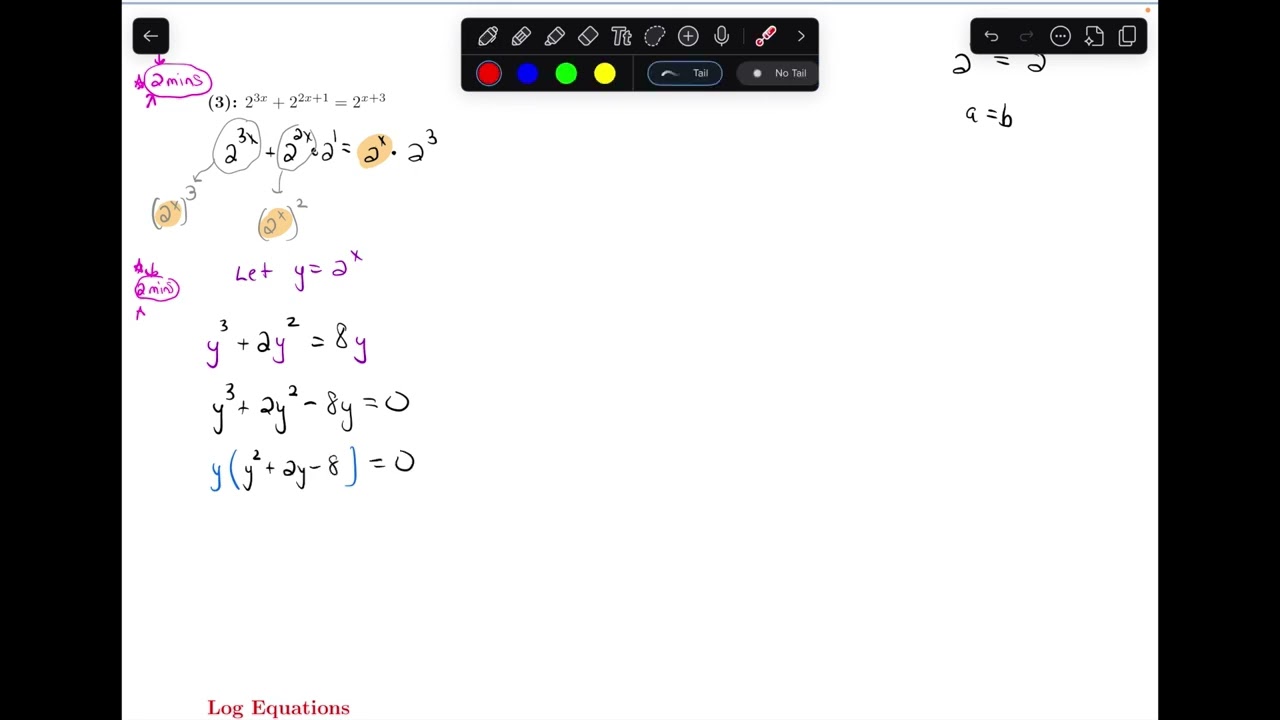 Exponential Equation with Substitution || 5.5.2 Prelude to Calculus