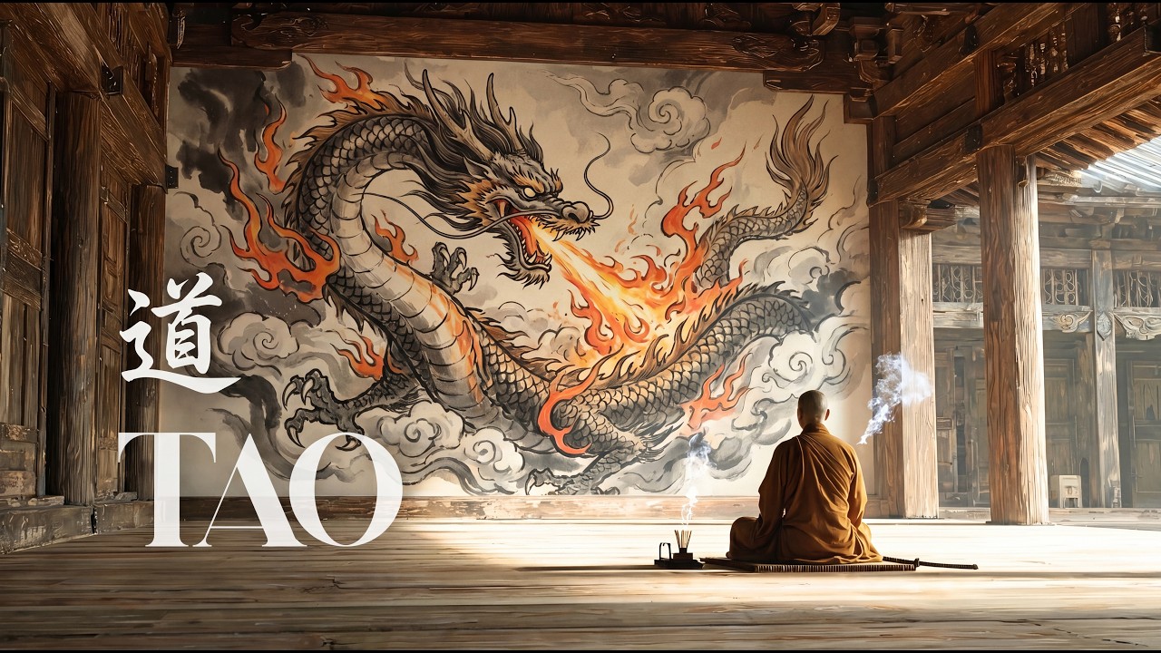 TAO &mdash; 道 | Zen Meditation Music with Dragon Mural & Japanese Ambient Soundscape