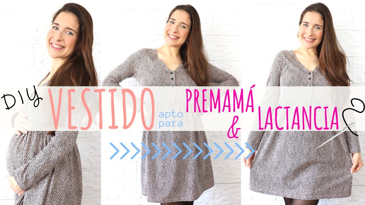 💖  Tutorial VESTIDO FÁCIL apto para PREMAMÁ y LACTANCIA - DIY 💖