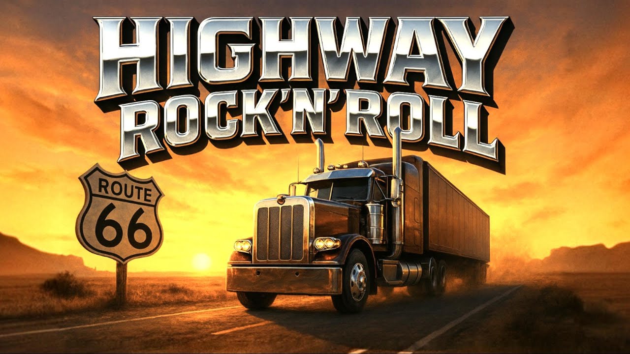 Highway Rock&rsquo;n&rsquo;Roll 🚛 Country Rock Ride on Route 66 | Powerful Road Anthem Mix