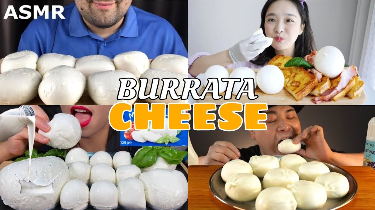 ASMR Mukbang Creamy BURRATA | MOZZARELLA Cheese Feast