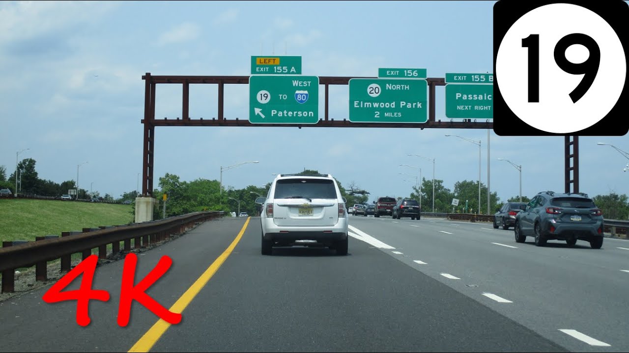 ⁴ᴷ Paterson Peripheral (NJ Route 19) northbound [4K VIDEO]