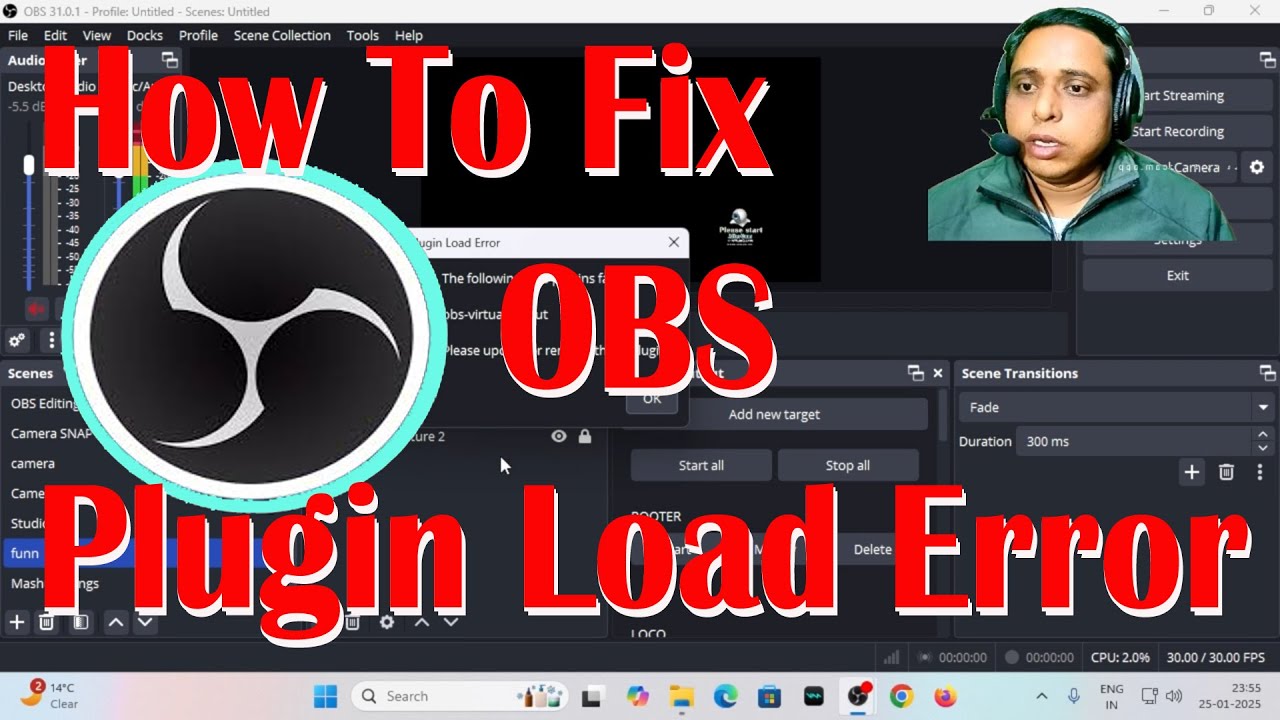 How To FIX OBS Plugin Load Error