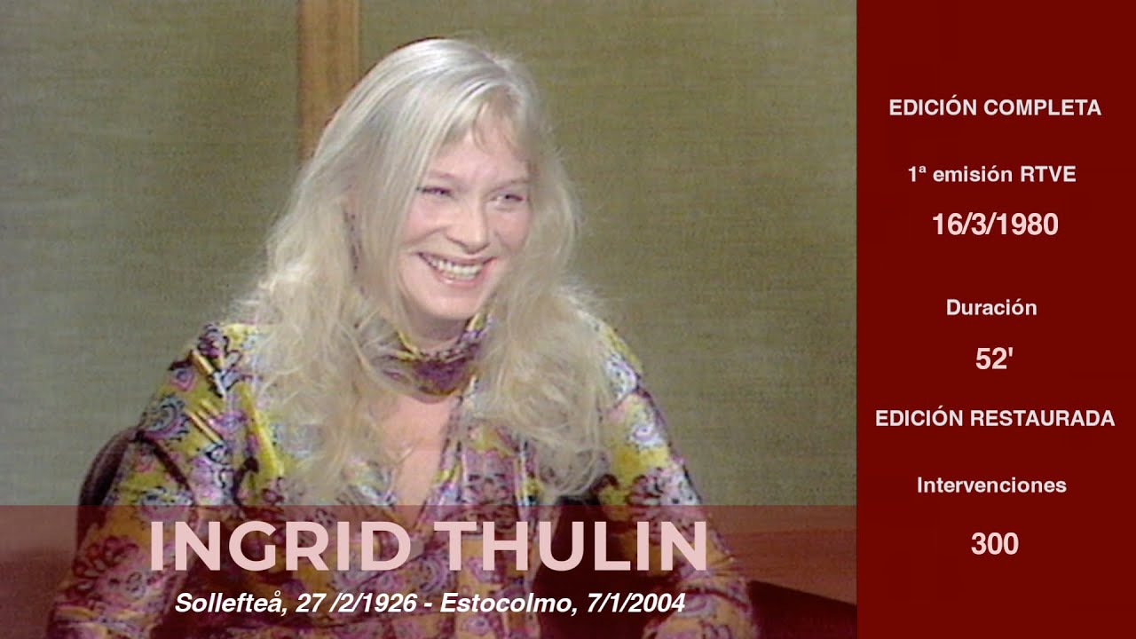 UN MINUTO CON INGRID THULIN A FONDO - 16 de marzo de 1980