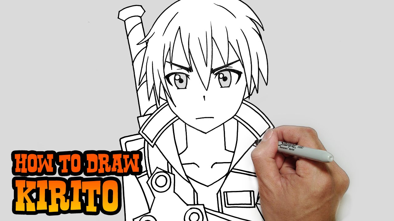 How to Draw Kirito- Sword Art Online- Video Lesson