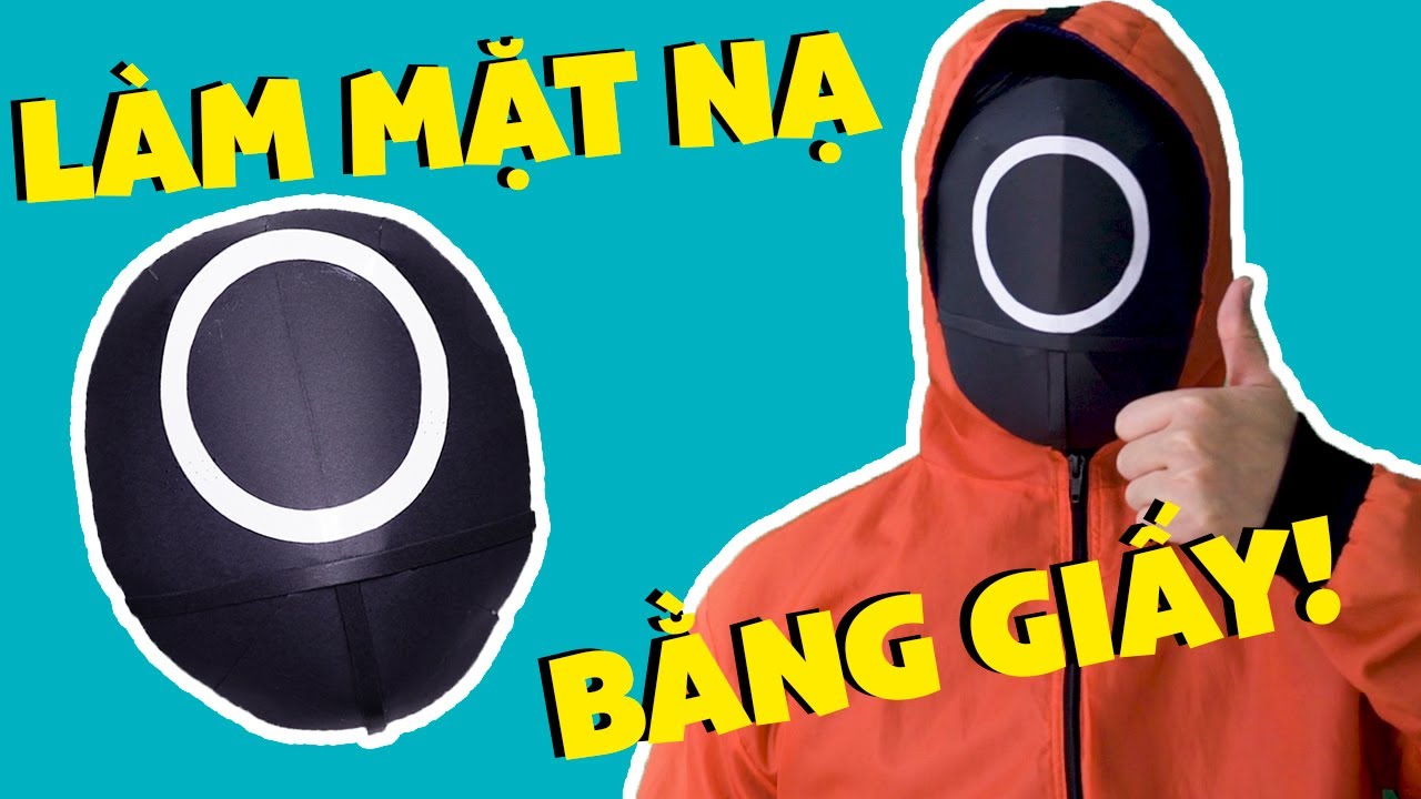 Làm mặt nạ Squid Game bằng giấy