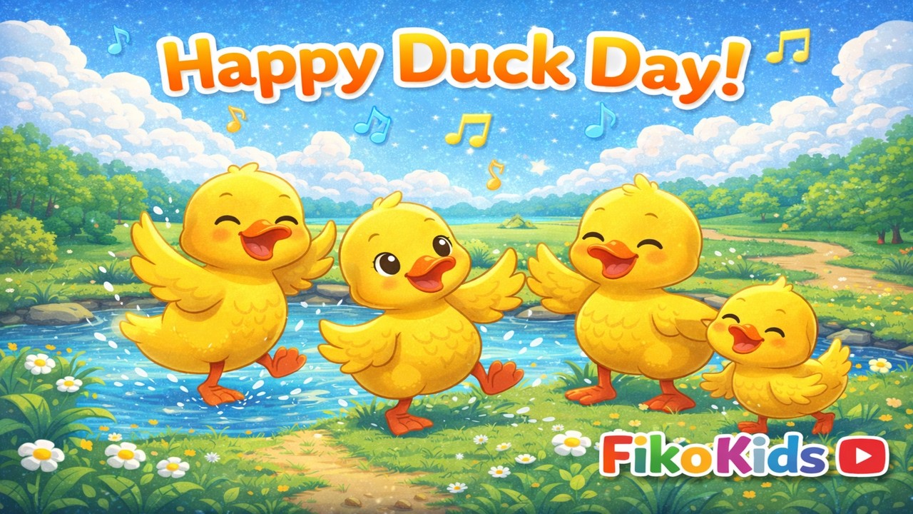 Duck Dance Song for Kids 🦆 Fun Animal Dance Song | Cute Duck Music for Children Toddlers & Preschool