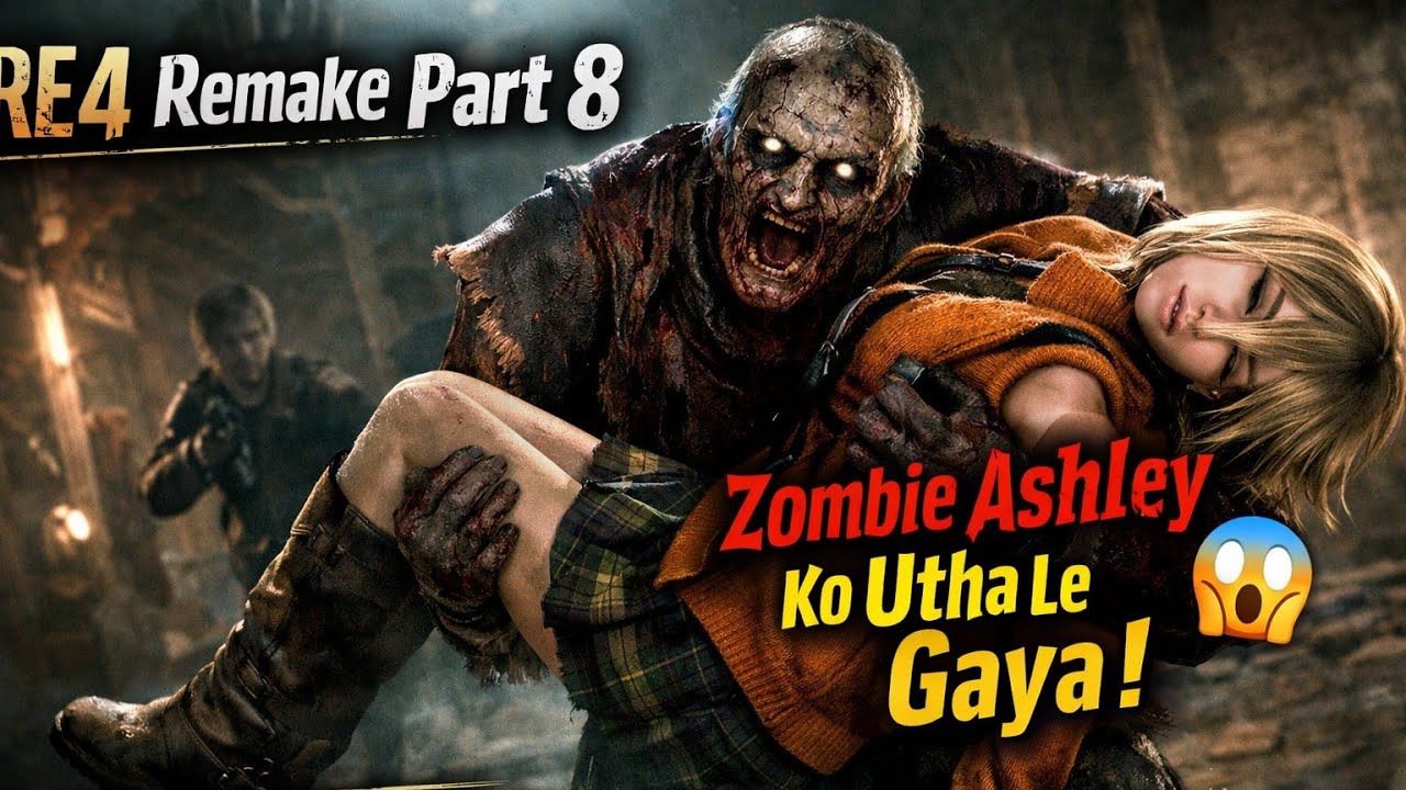 RE4 Remake Part 8 😱 Zombie Ashley Ko Utha Le Gaya | Hindi Play