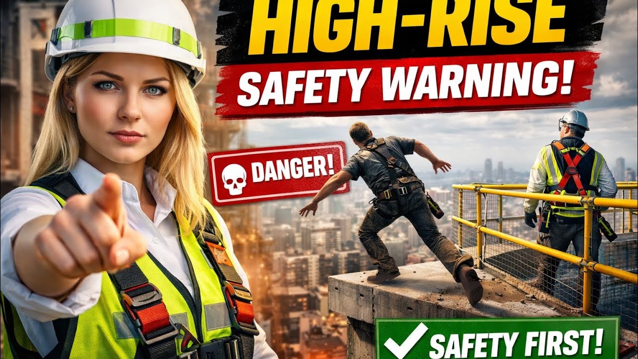 ⚠️ High-Rise Building = One Mistake=Death! 😱 @hsestudyguide #safety #hse #safetytraining #highrise 