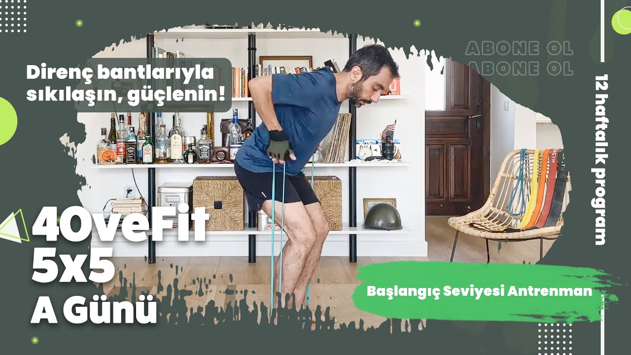 40veFit 5x5 A Günü | Direnç Bantlarıyla Sıkılaşın & Güçlenin (Başlangıç Seviyesi Antrenman)