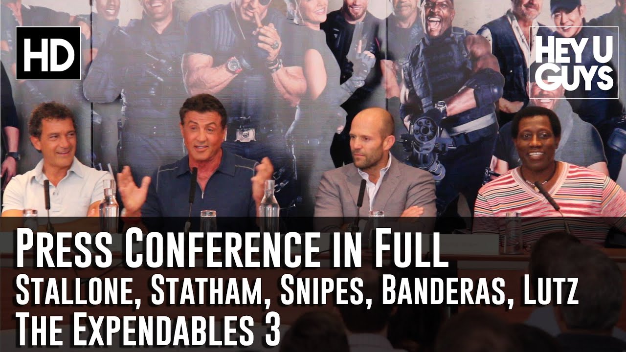 The Expendables 3 Press Conference in Full - Stallone, Snipes, Statham, Banderas & Lutz