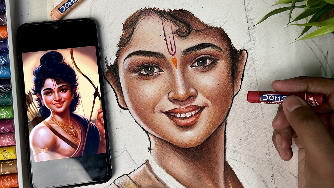 Shree Ram Drawing,  Oil Pastel Drawing,  Art Competition results