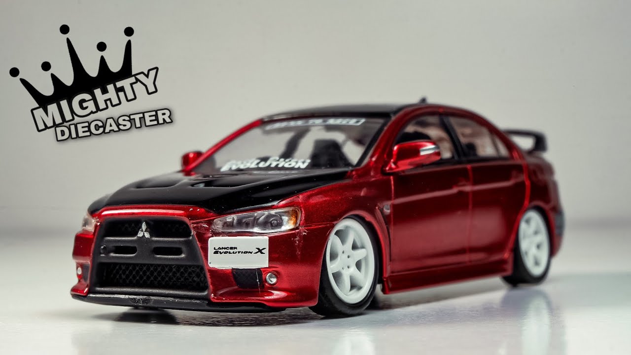 Unboxing BM CREATIONS JUNIOR 1/64 Mitsubishi Lancer EVO X -RED JDM  HK Toycar Salon 2022 Edition