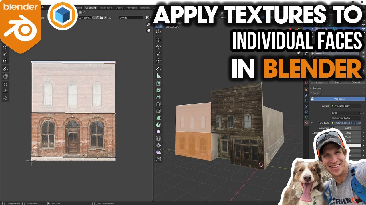Applying DIFFERENT TEXTURES to Individual Faces in Blender