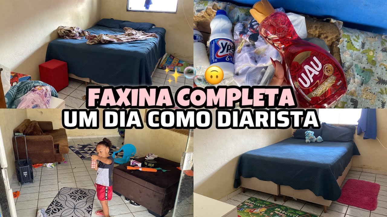 TRABALHANDO POR UM DIA COMO DIARISTA//FAXINA COMPLETA TAVA PRECISANDO😶‍🌫️✨🫧