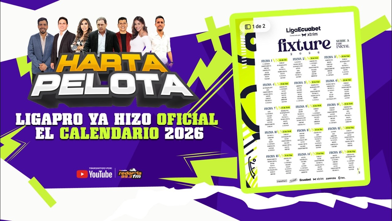 🔴 EN VIVO /  HARTA PELOTA / LIGAPRO YA HIZO OFICIAL EL CALENDARIO 2026 - 04 DE FEBRERO 2026