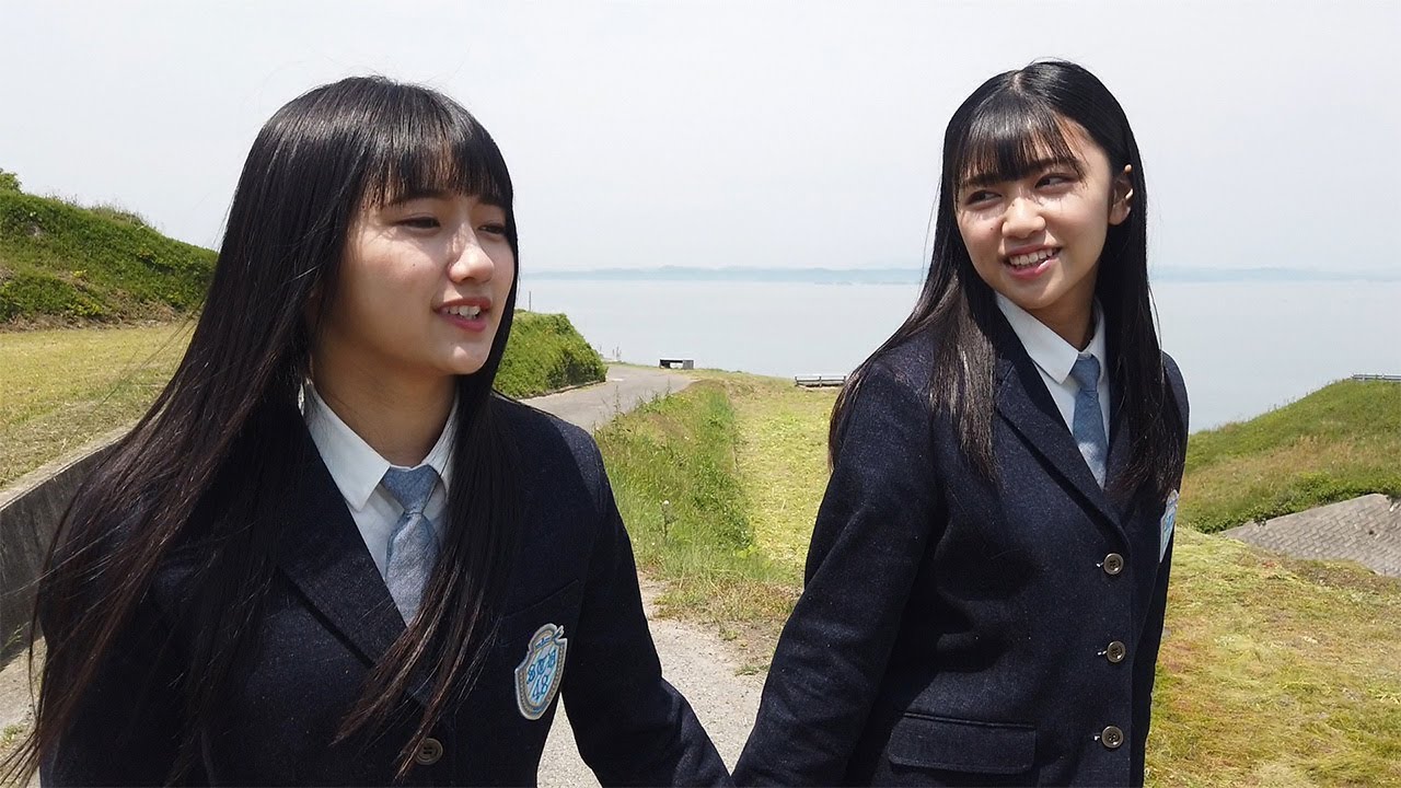 STU48の磯貝花音さんと門脇実優菜さんが豊島を体感