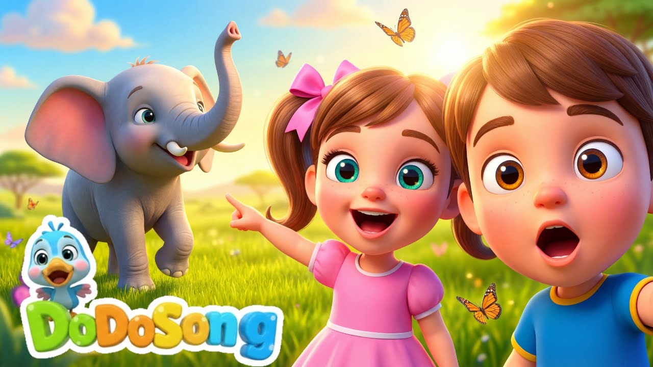 Baby Elephant Song 🐘 | Fun Action Song for Kids | Dodosong Nursery Rhymes & Kids Song