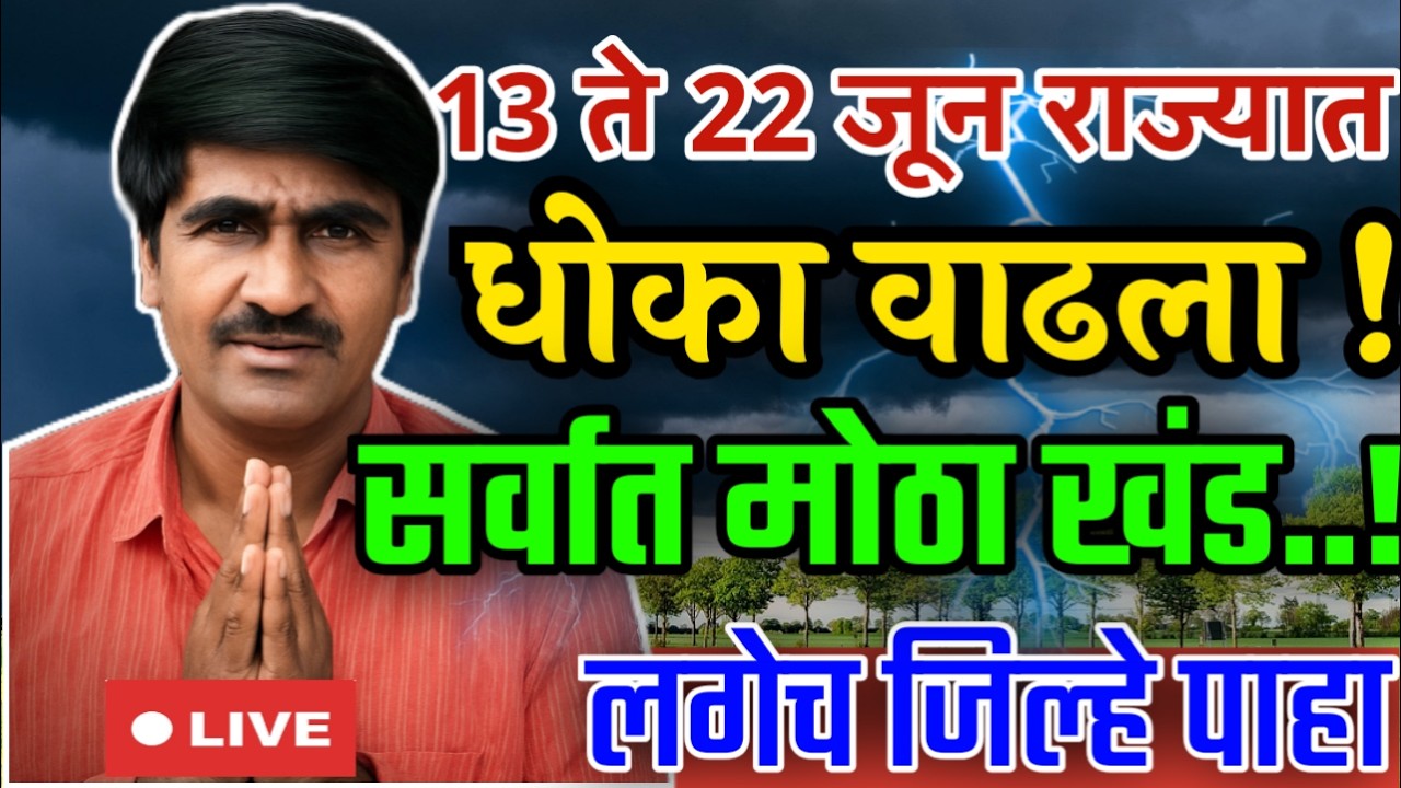 🔴 Panjabrao Dakh Live | पंजाबराव डख लाईव्ह | हवामान अंदाज | havaman andaj today