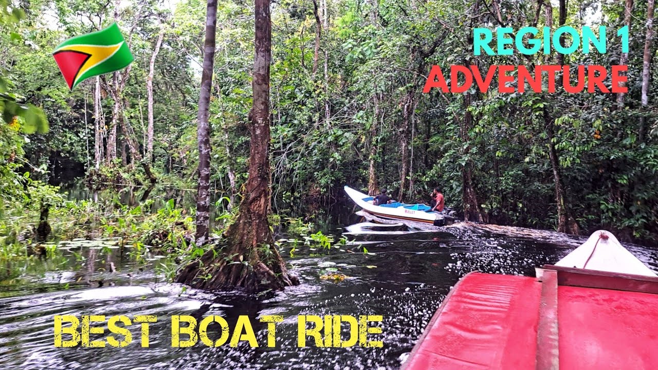 TRAVEL ADVENTURE TO REGION 1 GUYANA BEST BOAT RIDE ASSAKATA VILLAGE.