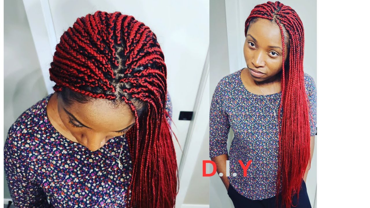 DIY. HOW TO DO MEDIUM/SMALL SIZE BRAIDS.$15. super easy, fast and  Beginner's friendly.