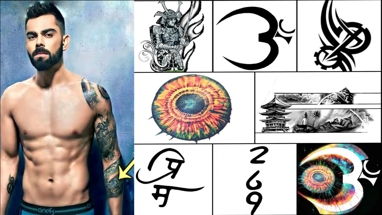 Virat Kohli Body Tattoo Designs |विराट कोहली बॉडी टैटू डिजाइन |#viratkohli
