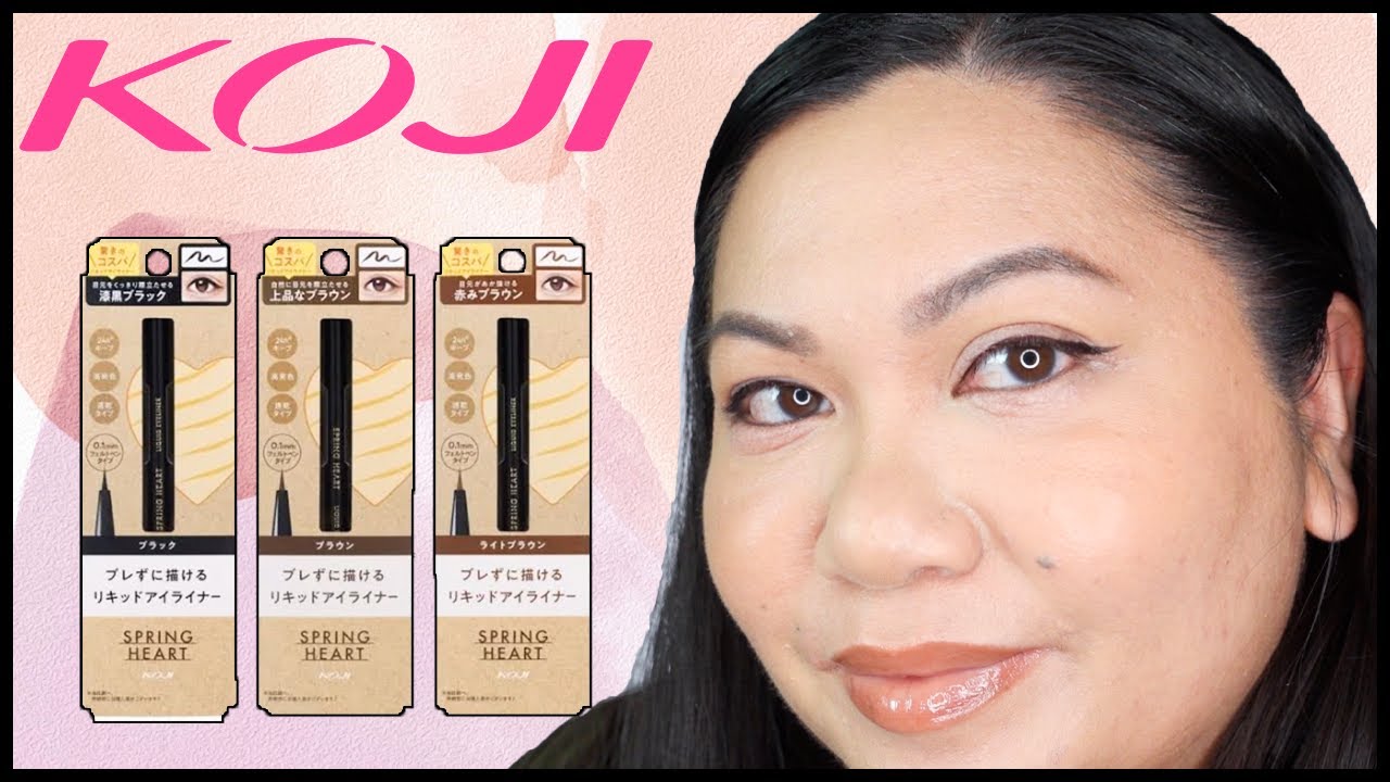 KOJI Spring Heart Liquid Eyeliner | Japanese Brand Eyeliner | No Smudge Eyeliner for Oily Eyelids