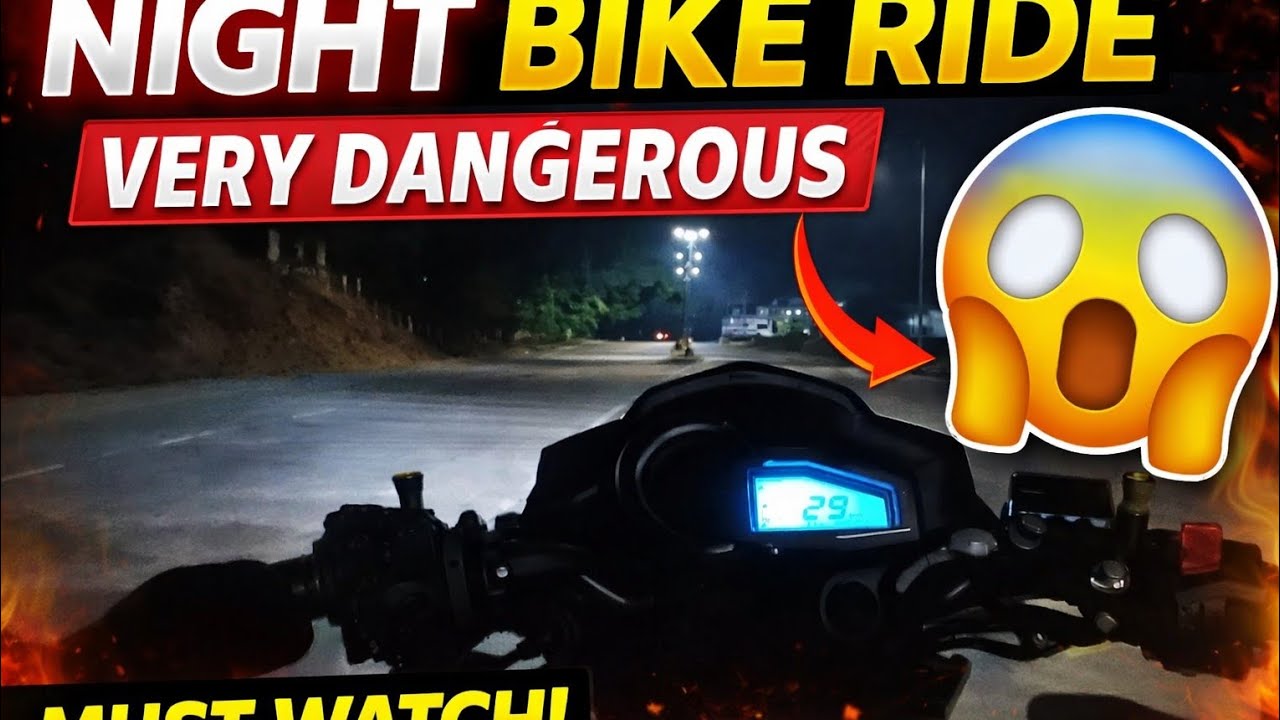 Night Bike Ride Very Dangerous and Very important message for New creature 🏍️ #biker #riding #viral 