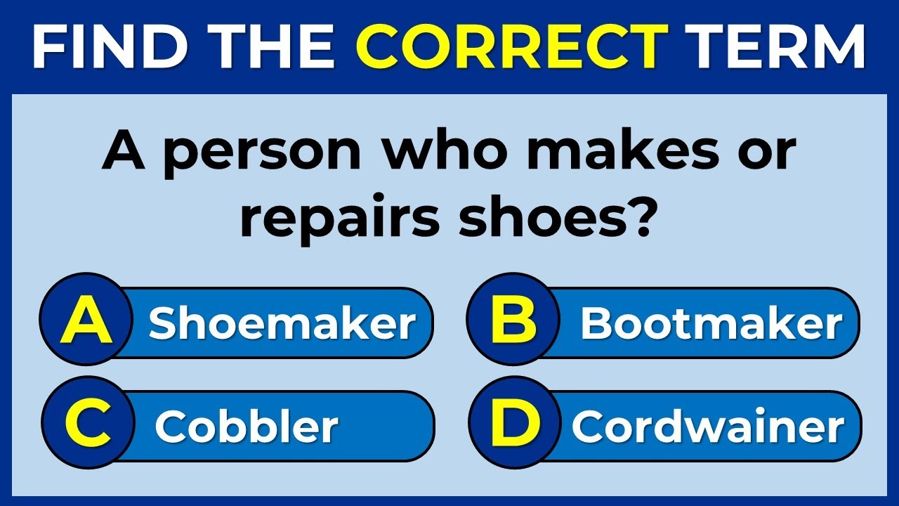 Vocabulary Challenge: Find The Correct Term! #englishchallenge 2