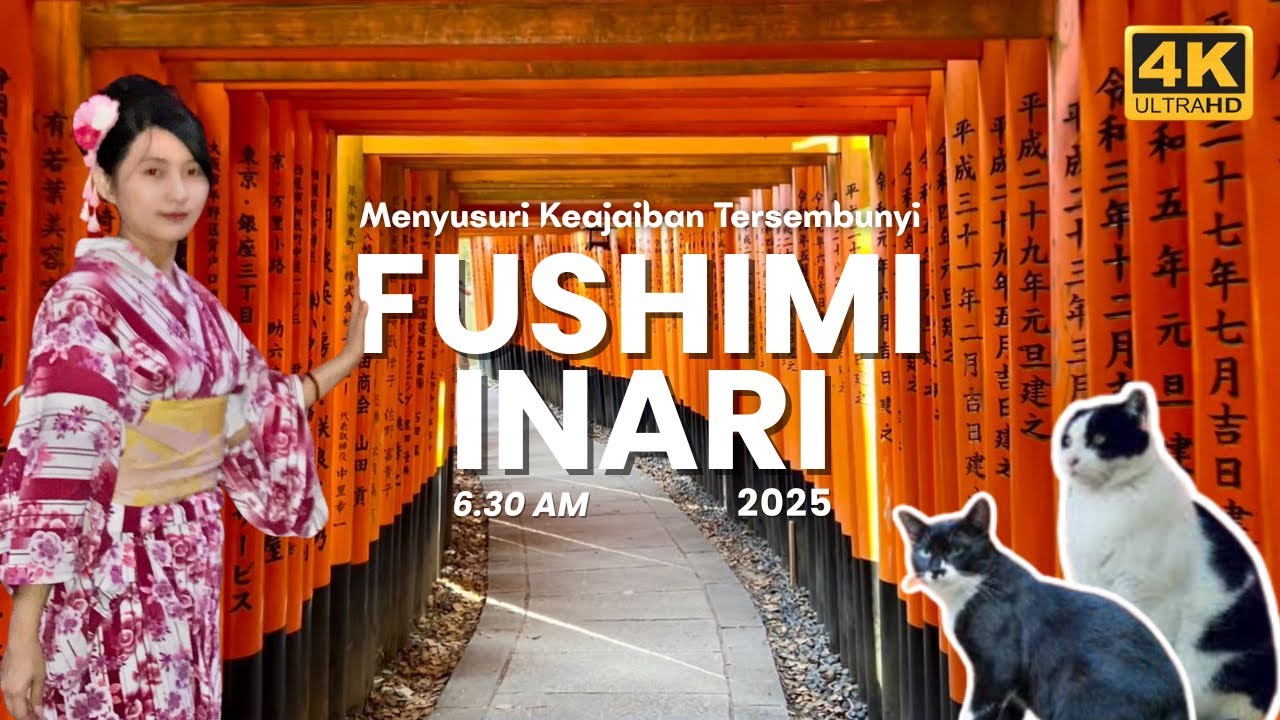 Fushimi Inari Kyoto 2025 : Menjelajahi 10.000 Gerbang Merah & Misterinya di Pagi Hari